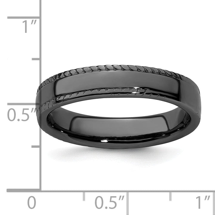 Stackable Expressions Ring Sterling Silver Black-Plated Ring