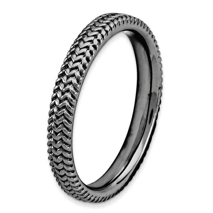 Stackable Expressions Ring Sterling Silver Black-Plated Ring