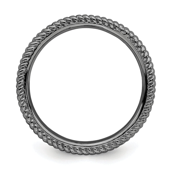Stackable Expressions Ring Sterling Silver Black-Plated Ring
