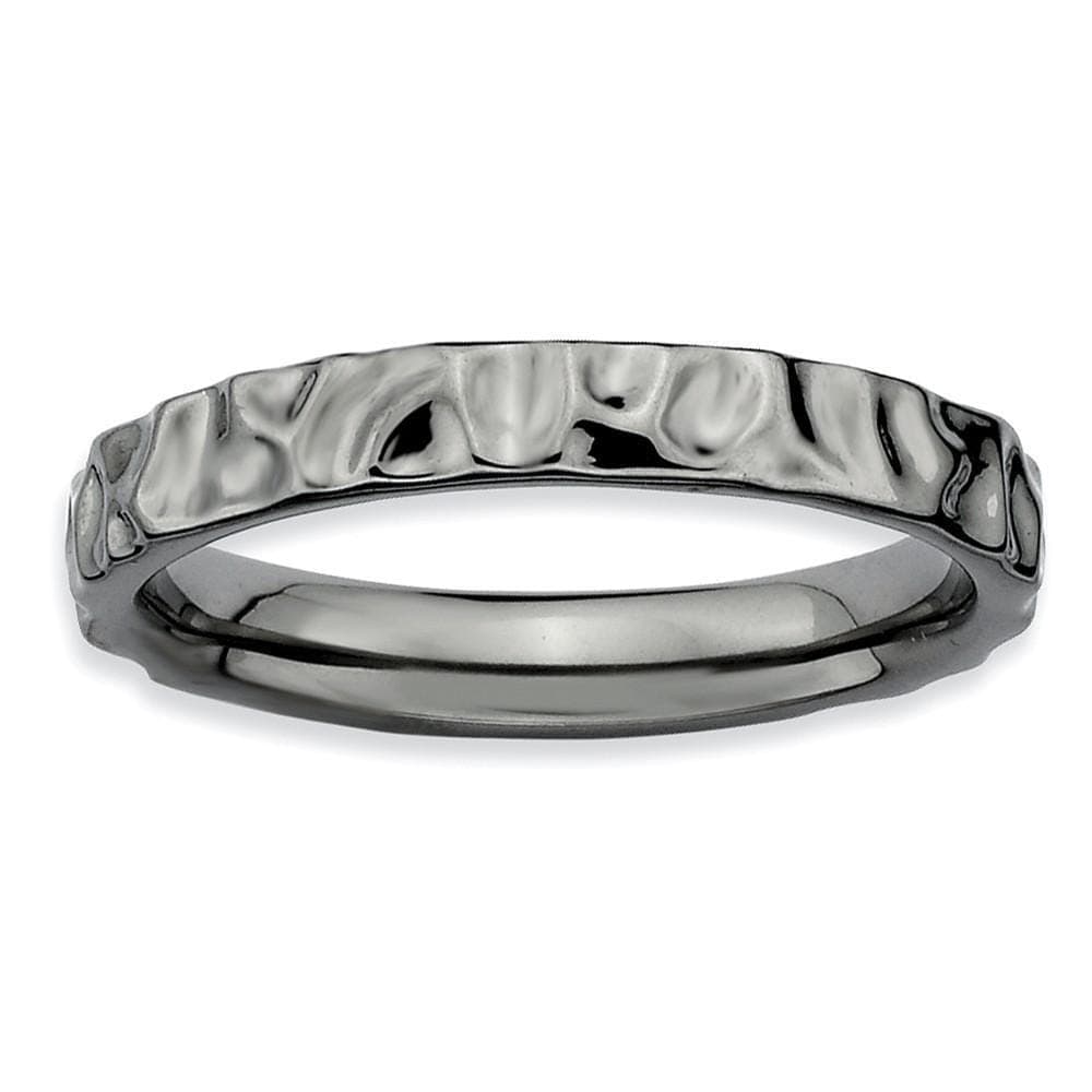 Stackable Expressions Ring Sterling Silver Black-Plated Ring