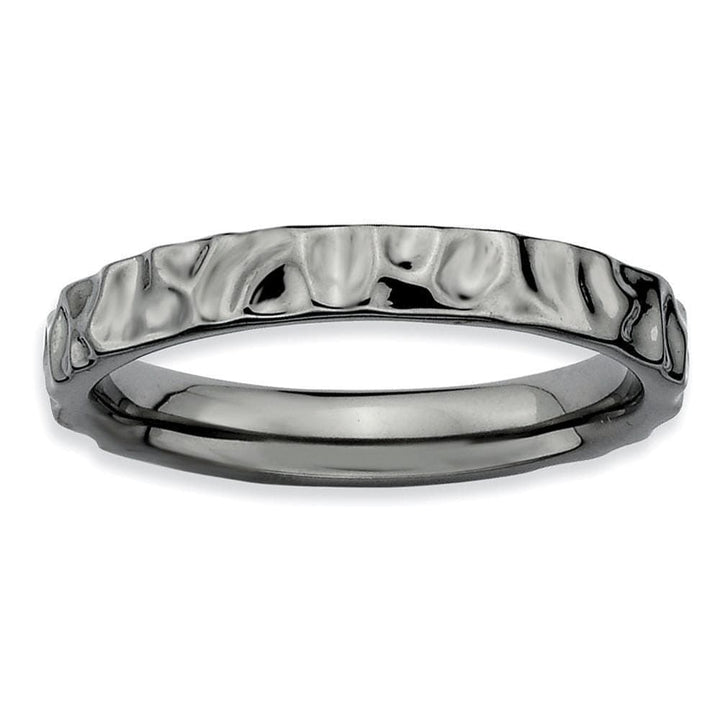 Stackable Expressions Ring Sterling Silver Black-Plated Ring