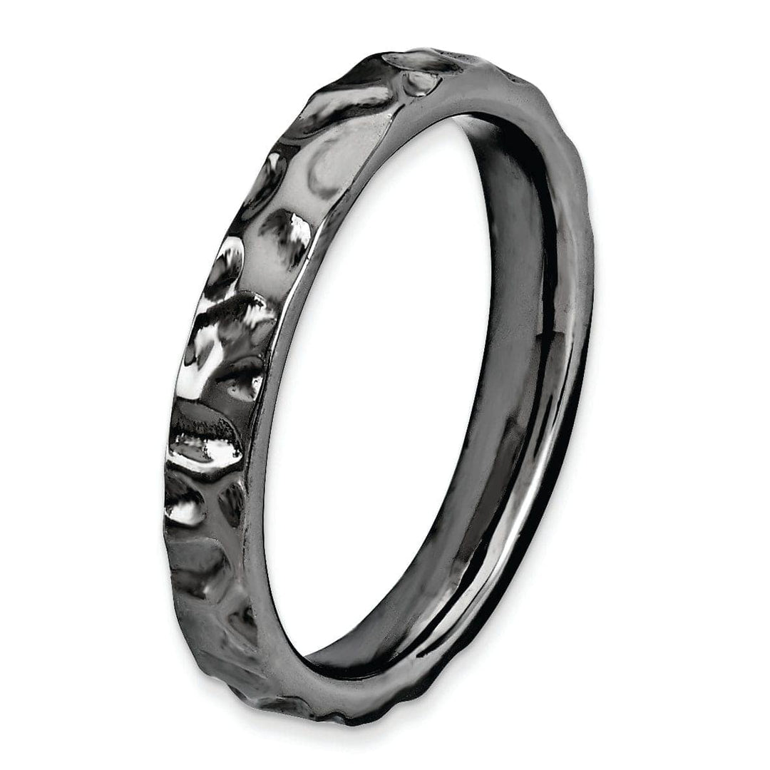 Stackable Expressions Ring Sterling Silver Black-Plated Ring