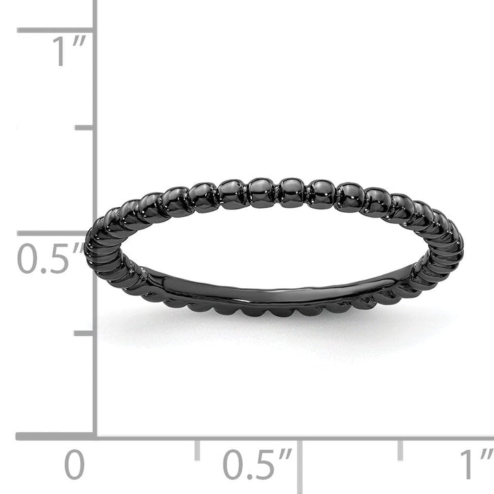 Stackable Expressions Ring Sterling Silver Black-Plated Ring