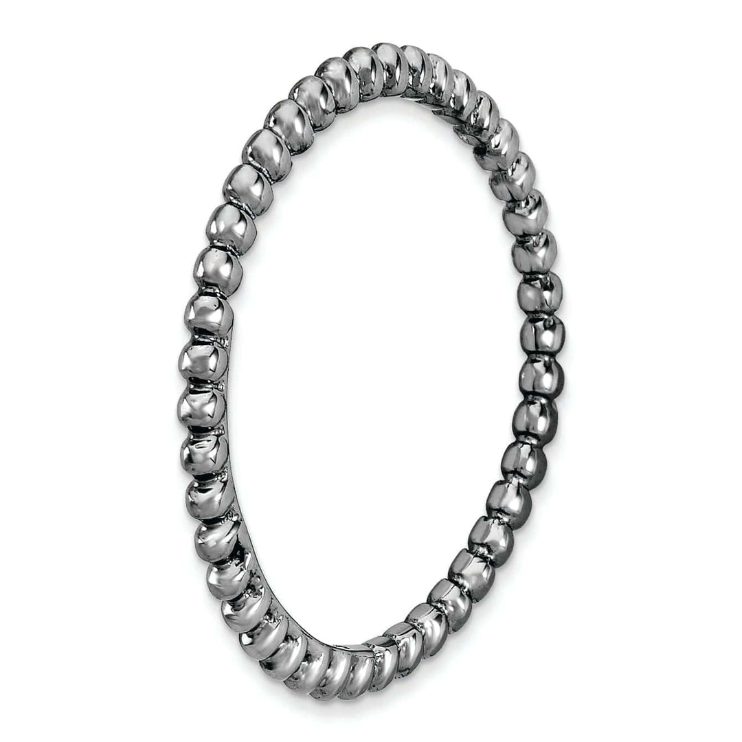 Stackable Expressions Ring Sterling Silver Black-Plated Ring