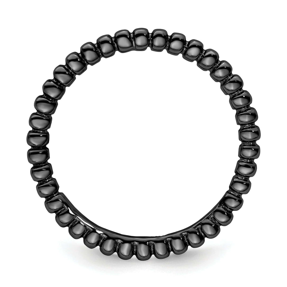 Stackable Expressions Ring Sterling Silver Black-Plated Ring