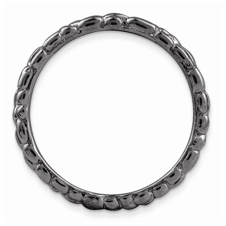 Stackable Expressions Ring Sterling Silver Black-Plated Twisted Ring