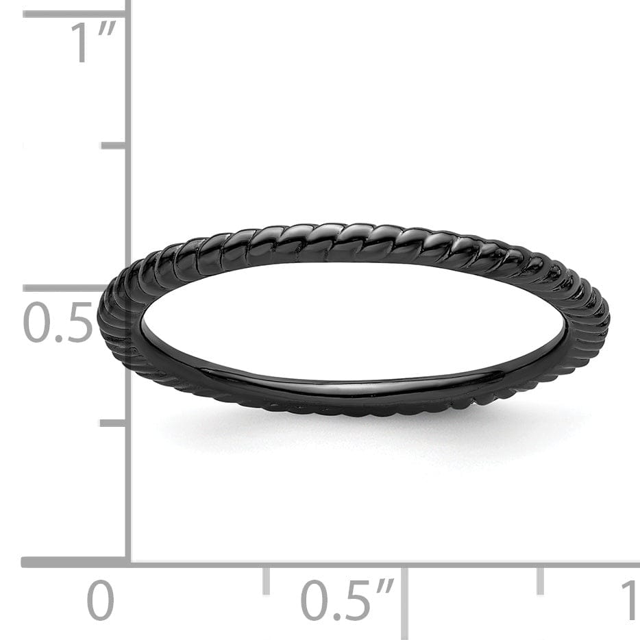 Stackable Expressions Ring Sterling Silver Black-Plated Twisted Ring