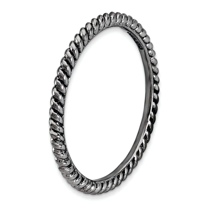 Stackable Expressions Ring Sterling Silver Black-Plated Twisted Ring