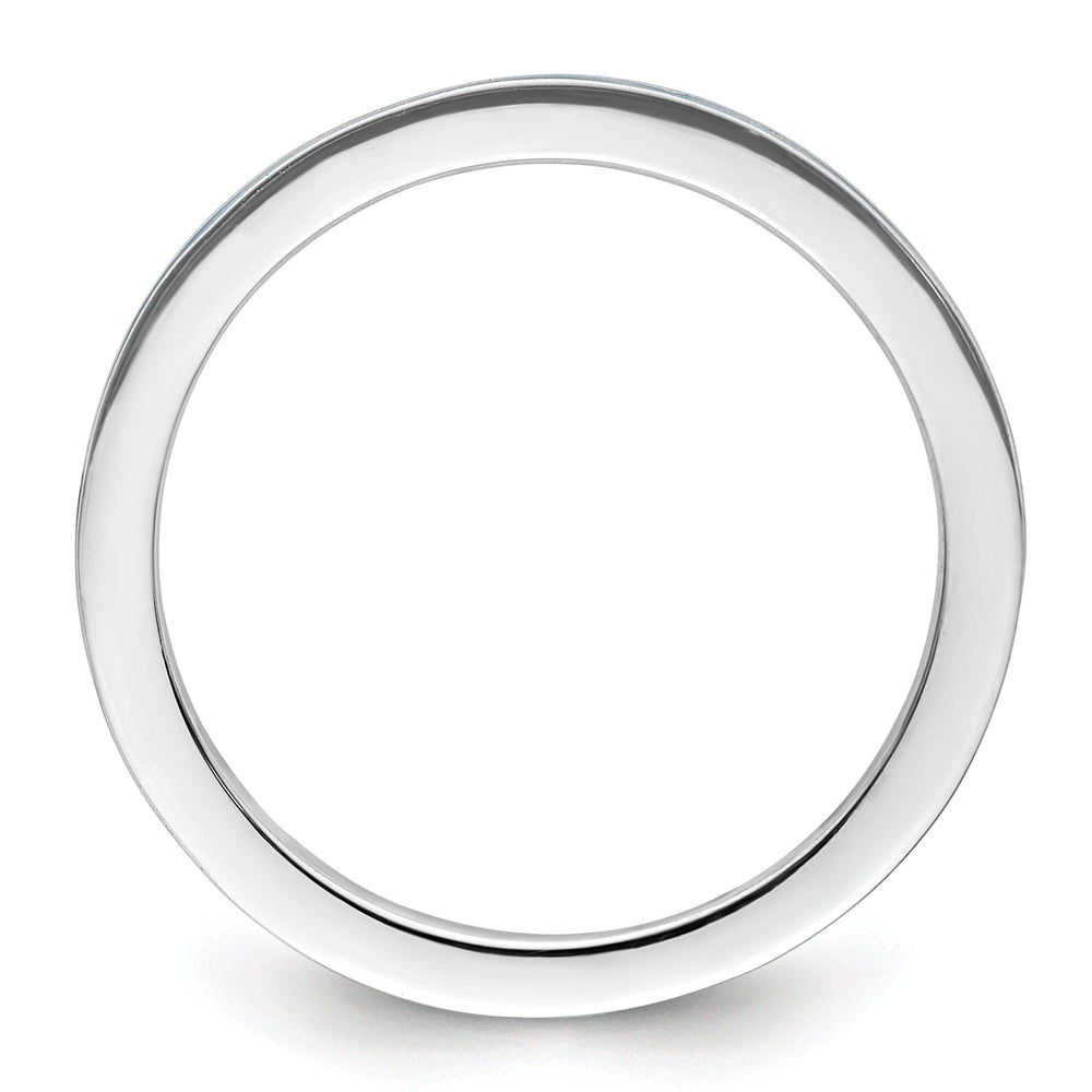 Stackable Expressions Ring Sterling Silver Blue Enameled 1.5MM Ring
