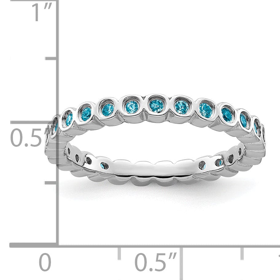 Stackable Expressions Ring Sterling Silver Blue Topaz Ring