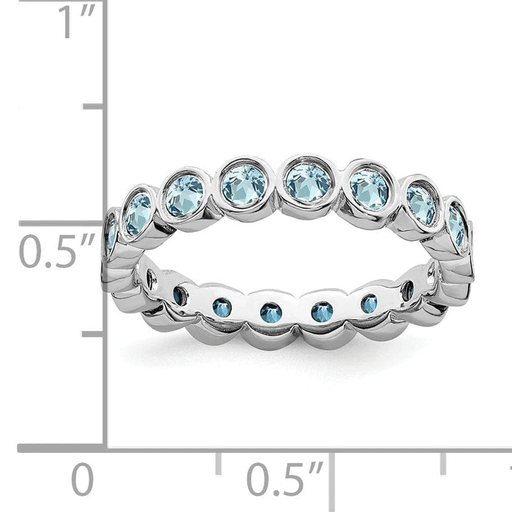 Stackable Expressions Ring Sterling Silver Blue Topaz Ring