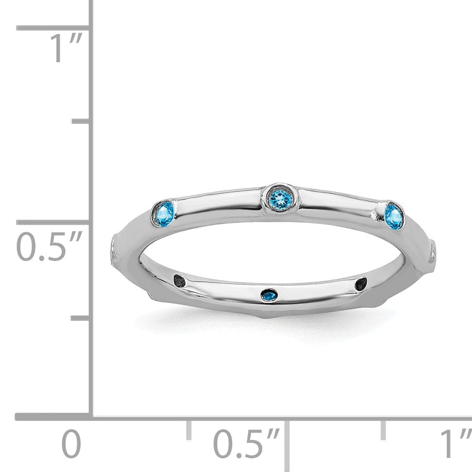 Stackable Expressions Ring Sterling Silver Blue Topaz Ring