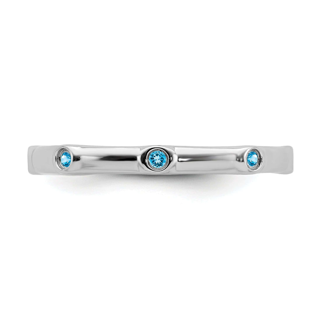 Stackable Expressions Ring Sterling Silver Blue Topaz Ring