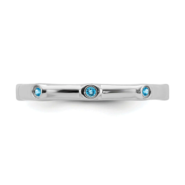 Stackable Expressions Ring Sterling Silver Blue Topaz Ring
