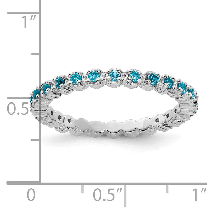 Stackable Expressions Ring Sterling Silver Blue Topaz Ring