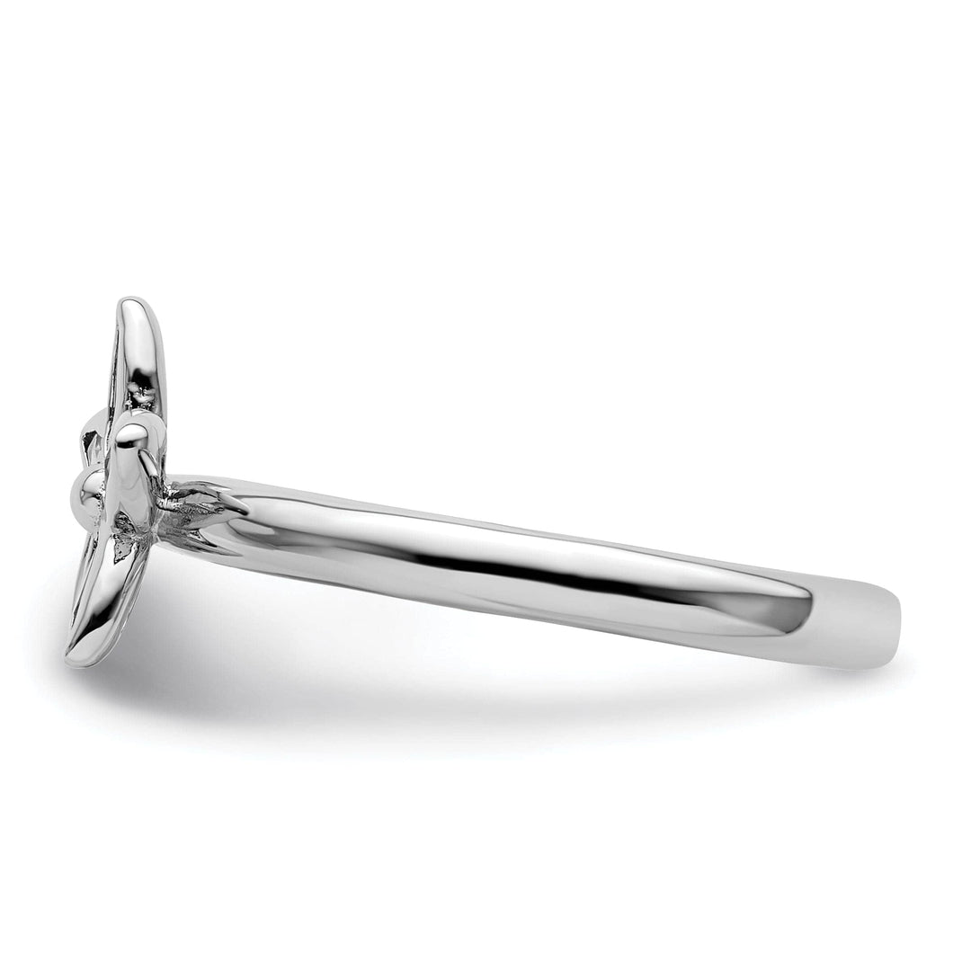 Stackable Expressions Ring Sterling Silver Citrine Flower Ring