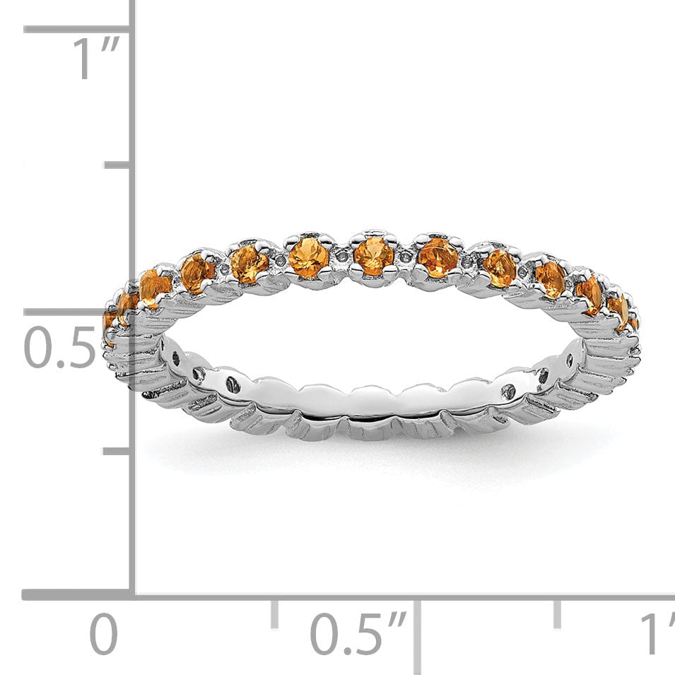 Stackable Expressions Ring Sterling Silver Citrine Ring