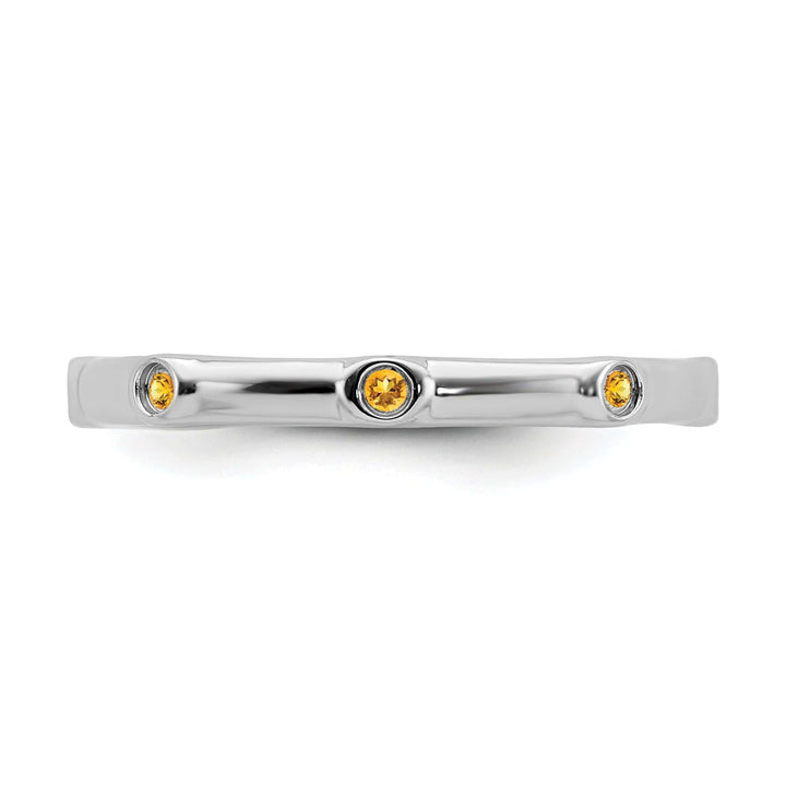 Stackable Expressions Ring Sterling Silver Citrine Ring