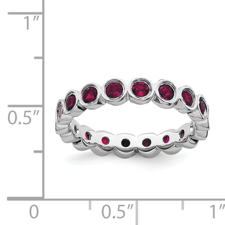 Stackable Expressions Ring Sterling Silver Created Ruby Ring