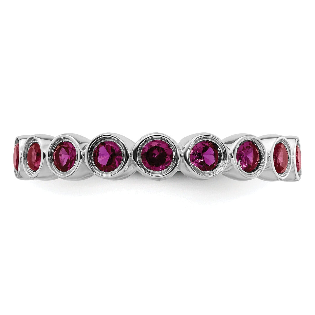 Stackable Expressions Ring Sterling Silver Created Ruby Ring