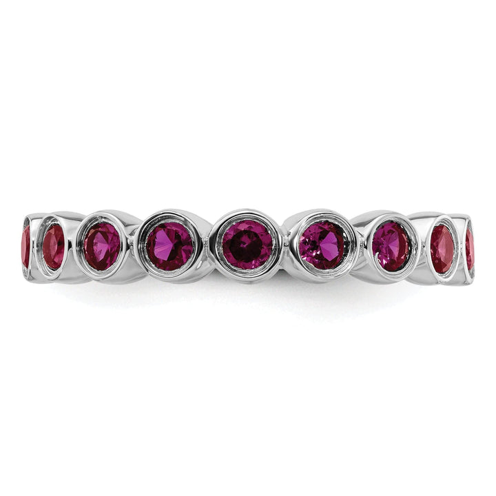 Stackable Expressions Ring Sterling Silver Created Ruby Ring