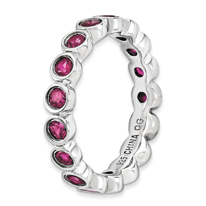 Stackable Expressions Ring Sterling Silver Created Ruby Ring