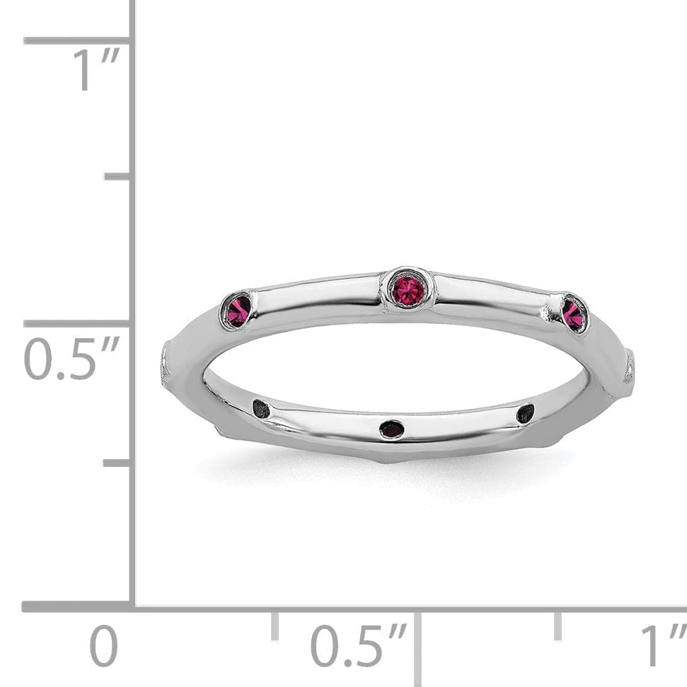 Stackable Expressions Ring Sterling Silver Created Ruby Ring