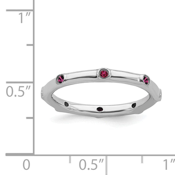 Stackable Expressions Ring Sterling Silver Created Ruby Ring
