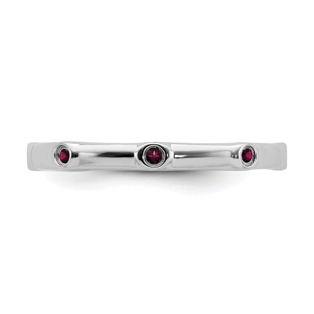 Stackable Expressions Ring Sterling Silver Created Ruby Ring