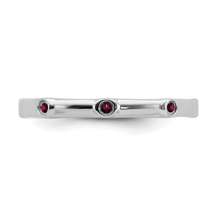 Stackable Expressions Ring Sterling Silver Created Ruby Ring