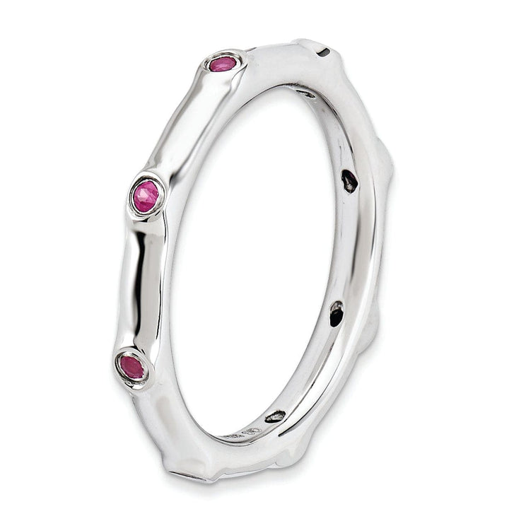 Stackable Expressions Ring Sterling Silver Created Ruby Ring