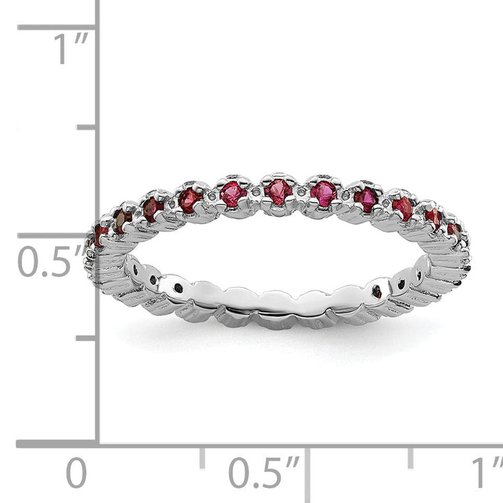 Stackable Expressions Ring Sterling Silver Created Ruby Ring