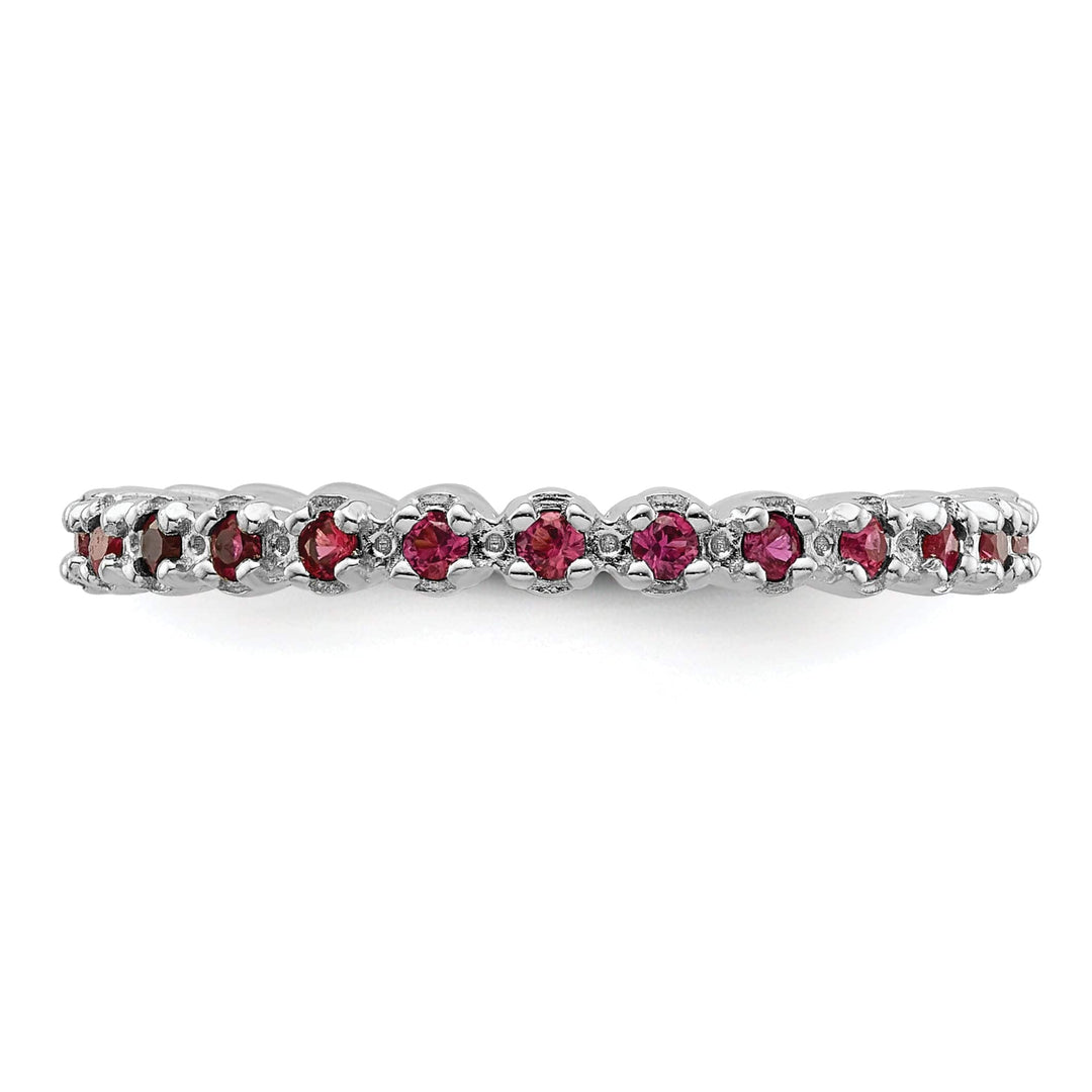 Stackable Expressions Ring Sterling Silver Created Ruby Ring