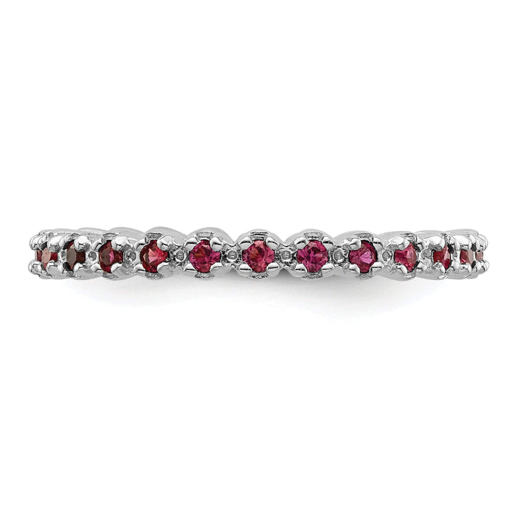 Stackable Expressions Ring Sterling Silver Created Ruby Ring