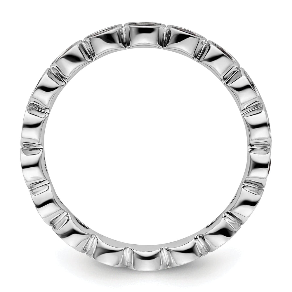 Stackable Expressions Ring Sterling Silver Created Sapphire Ring