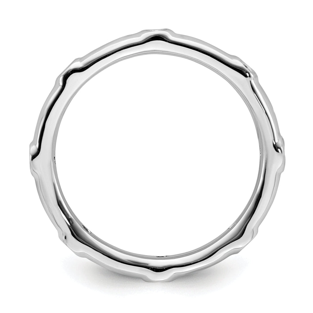 Stackable Expressions Ring Sterling Silver Created Sapphire Ring