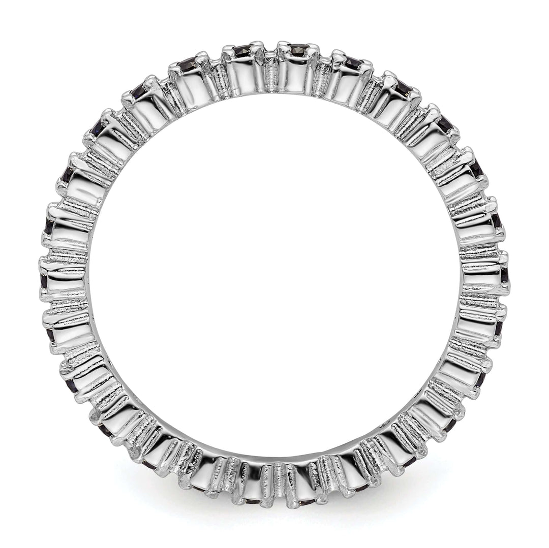 Stackable Expressions Ring Sterling Silver Created Sapphire Ring