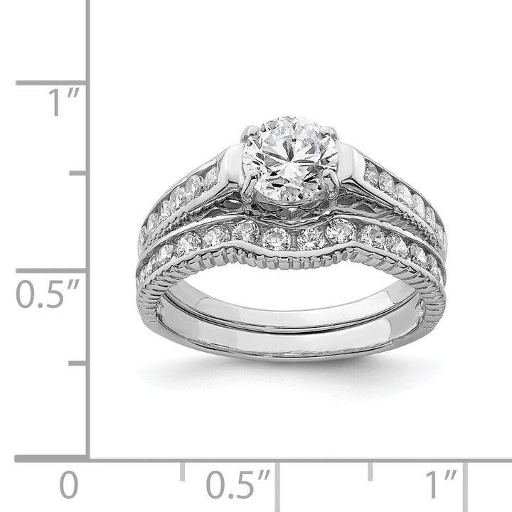 Lovely Rita's Ring Sterling Silver Cubic Zirconia Band Rings Set