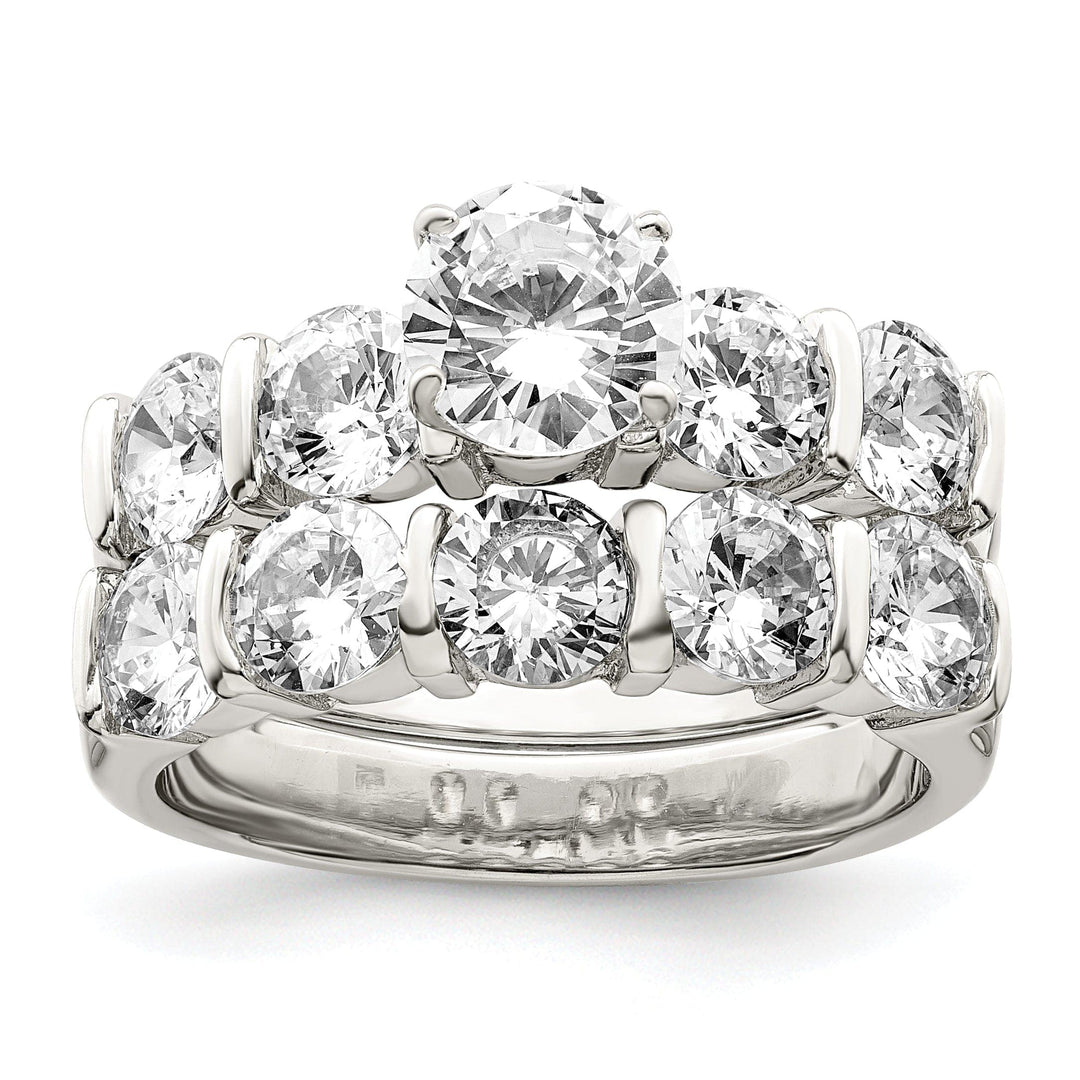 Lovely Rita's Ring Sterling Silver Cubic Zirconia Band Rings Set