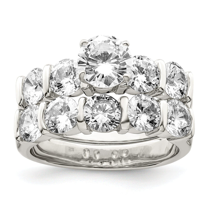 Lovely Rita's Ring Sterling Silver Cubic Zirconia Band Rings Set