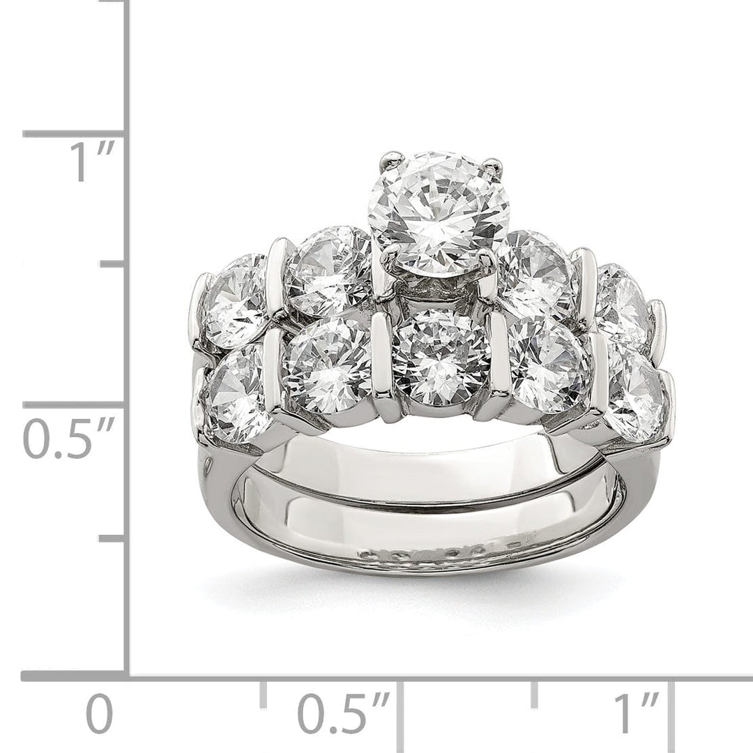 Lovely Rita's Ring Sterling Silver Cubic Zirconia Band Rings Set