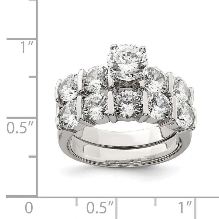 Lovely Rita's Ring Sterling Silver Cubic Zirconia Band Rings Set