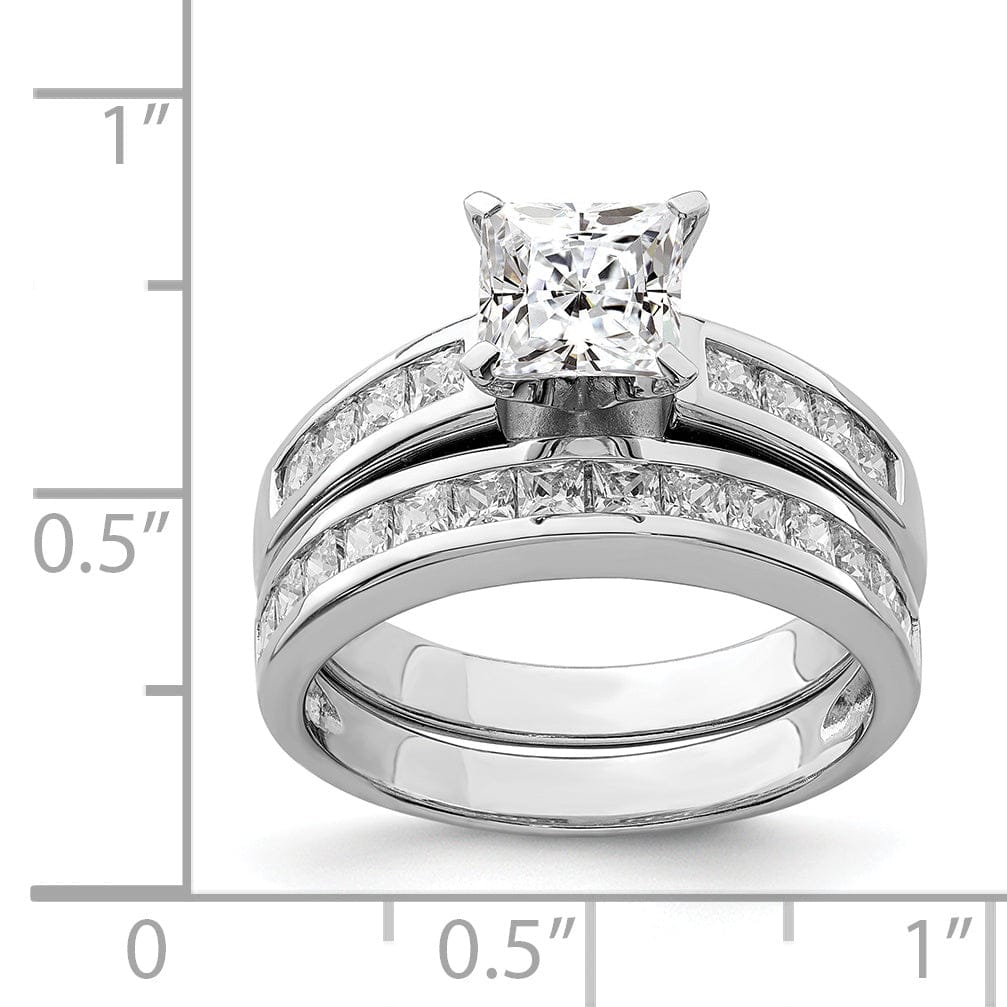 Lovely Rita's Ring Sterling Silver Cubic Zirconia Band Rings Set