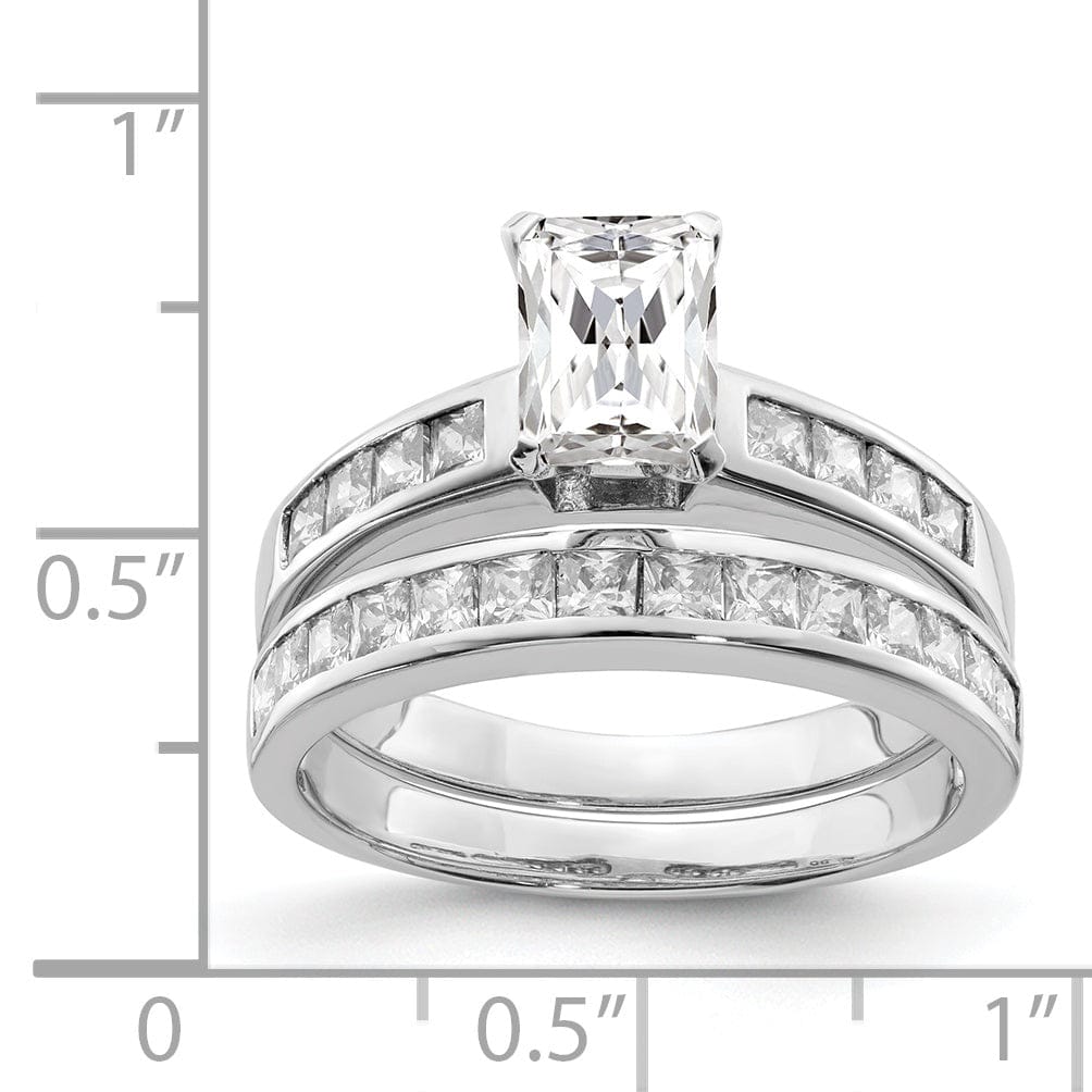 Lovely Rita's Ring Sterling Silver Cubic Zirconia Band Rings Set