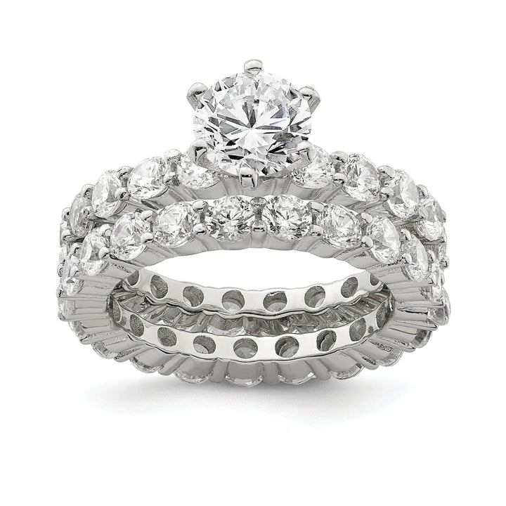 Lovely Rita's Ring Sterling Silver Cubic Zirconia Band Rings Set
