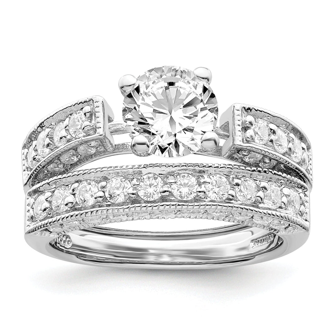 Lovely Rita's Ring Sterling Silver Cubic Zirconia Band Rings Set