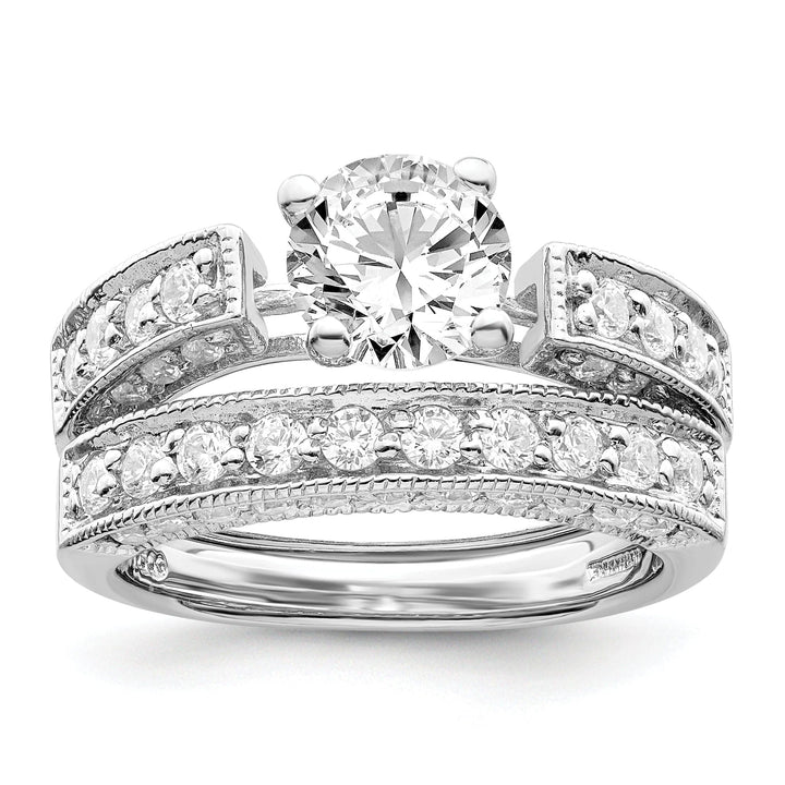 Lovely Rita's Ring Sterling Silver Cubic Zirconia Band Rings Set