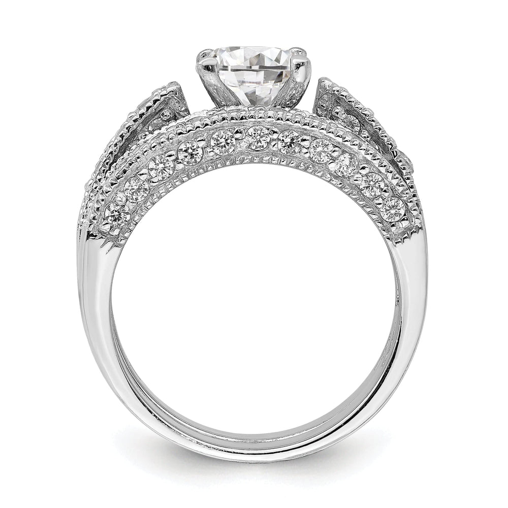 Lovely Rita's Ring Sterling Silver Cubic Zirconia Band Rings Set