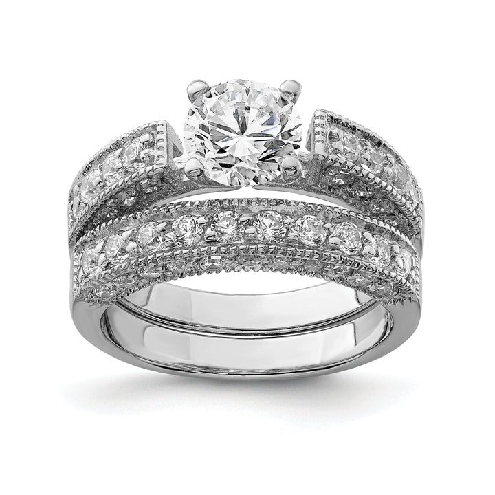 Lovely Rita's Ring Sterling Silver Cubic Zirconia Band Rings Set