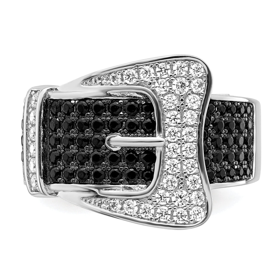 Lovely Rita's Ring Sterling Silver Cubic Zirconia Buckle Ring